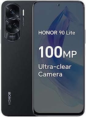 HONOR 90 Lite Smartphone 5G with 100MP Triple Camera, 8+256GB, 6,7” 90Hz Display, 4500mAh, Dual SIM, Android 13, Midnight Black