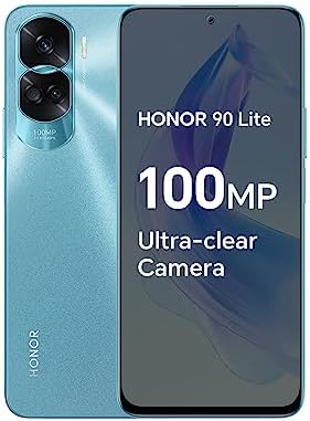 HONOR 90 Lite Smartphone 5G with 100MP Triple Camera, 8+256GB, 6,7” 90Hz Display, 4500mAh, Dual SIM, Android 13, Cyan lake