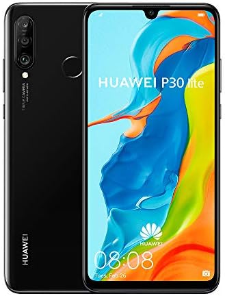 HUAWEI P30 Lite 128 GB 6.15 inch FHD Dewdrop Display Smartphone with MP AI Ultra-wide Triple Camera, 4GB RAM, Android 9.0 Sim-Free Mobile Phone, Single SIM, UK Version, Black