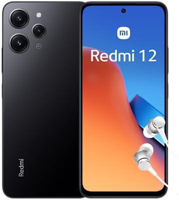 Xiaomi Redmi 12 Smartphone, 4 + 128 GB, Mobile Phone, 6.79 Inch FHD+ Display, 5,000 mAh, 50 MP Camera, 18 W Fast Charging, Dual SIM, Midnight Black