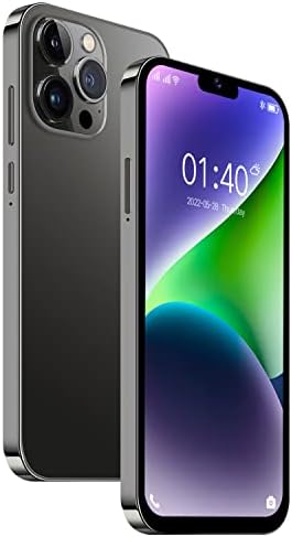 i15Pro Max 4G Dual SIM Smartphone, 2GB RAM Mobile Phones, 16GB ROM/SD 128GB, 4300mAh Battery, 6.6 inch Display, Android 10, Dual 8MP Camera, Face ID, GPS, FM, Bluetooth (i15Pro Max-Black)